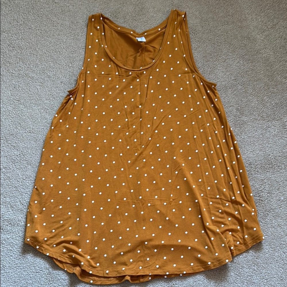 Old Navy Mustard Polka Dot Tank Top